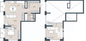 1-к квартира, вторичка, 70м2, 23/23 этаж
