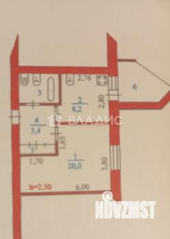 1-к квартира, вторичка, 36м2, 2/5 этаж