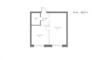 1-к квартира, вторичка, 45м2, 20/21 этаж