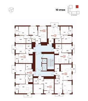1-к квартира, вторичка, 44м2, 10/18 этаж