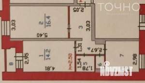2-к квартира, вторичка, 53м2, 4/10 этаж