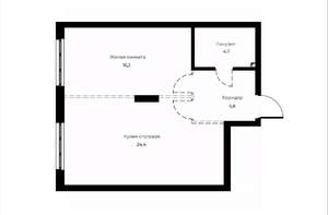 1-к квартира, вторичка, 51м2, 13/23 этаж