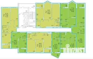 2-к квартира, сданный дом, 75м2, 3/18 этаж