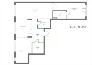 3-к квартира, вторичка, 101м2, 11/21 этаж