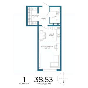 1-к квартира, вторичка, 39м2, 11/17 этаж