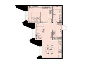 1-к квартира, вторичка, 57м2, 6/23 этаж