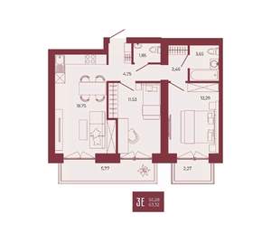 3-к квартира, вторичка, 63м2, 14/17 этаж