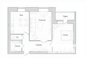2-к квартира, вторичка, 69м2, 4/17 этаж
