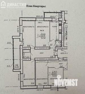 3-к квартира, вторичка, 95м2, 2/17 этаж