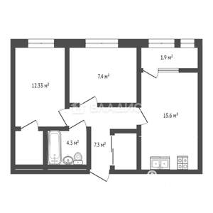 2-к квартира, вторичка, 60м2, 11/16 этаж