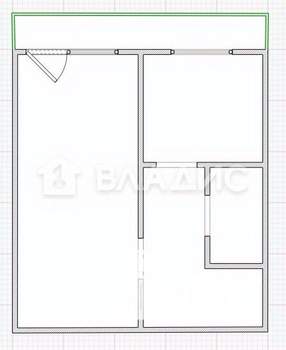 1-к квартира, вторичка, 35м2, 4/5 этаж