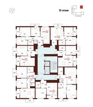 2-к квартира, вторичка, 69м2, 13/18 этаж