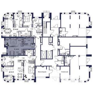 1-к квартира, вторичка, 44м2, 1/18 этаж