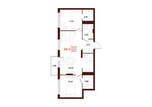 2-к квартира, вторичка, 69м2, 8/18 этаж