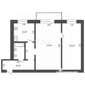 2-к квартира, вторичка, 47м2, 5/5 этаж