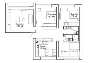 3-к квартира, вторичка, 121м2, 2/5 этаж