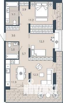 2-к квартира, вторичка, 81м2, 10/23 этаж