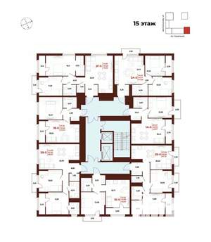 2-к квартира, вторичка, 67м2, 15/18 этаж