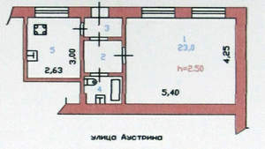 1-к квартира, вторичка, 39м2, 1/5 этаж
