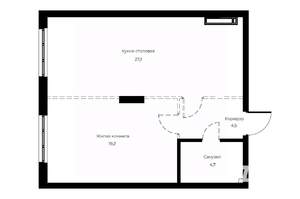 1-к квартира, вторичка, 56м2, 8/23 этаж