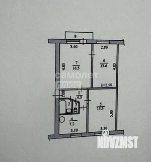 3-к квартира, вторичка, 60м2, 5/5 этаж