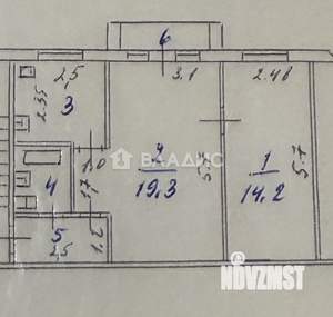 2-к квартира, вторичка, 46м2, 4/5 этаж