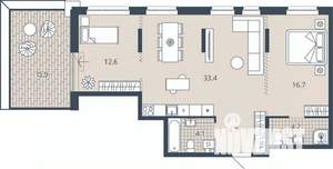 2-к квартира, вторичка, 84м2, 18/24 этаж
