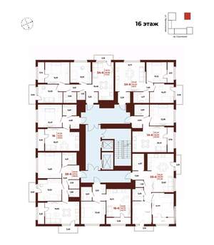 1-к квартира, вторичка, 44м2, 16/18 этаж