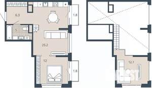 1-к квартира, вторичка, 64м2, 23/23 этаж