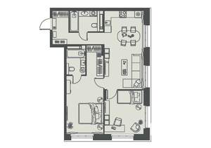 2-к квартира, вторичка, 76м2, 21/23 этаж
