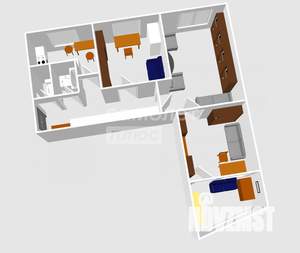 3-к квартира, вторичка, 55м2, 8/9 этаж