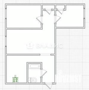 3-к квартира, вторичка, 55м2, 2/5 этаж