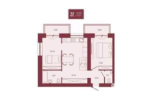 3-к квартира, вторичка, 58м2, 7/17 этаж