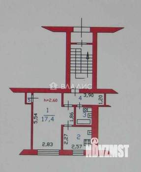 1-к квартира, вторичка, 31м2, 1/4 этаж