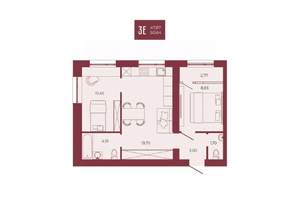 3-к квартира, вторичка, 51м2, 8/17 этаж