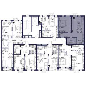 1-к квартира, вторичка, 58м2, 4/16 этаж