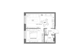 1-к квартира, вторичка, 48м2, 21/21 этаж