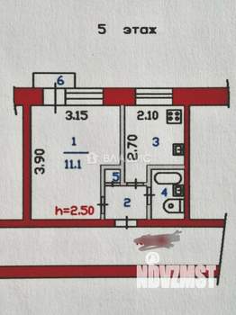 1-к квартира, вторичка, 21м2, 5/9 этаж