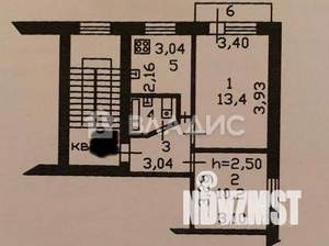 2-к квартира, вторичка, 39м2, 4/5 этаж
