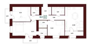 3-к квартира, вторичка, 98м2, 11/17 этаж