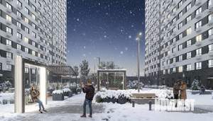 1-к квартира, строящийся дом, 33м2, 9/17 этаж