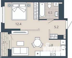 1-к квартира, вторичка, 41м2, 4/23 этаж