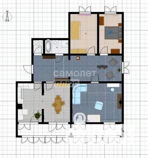 4-к квартира, вторичка, 117м2, 1/3 этаж