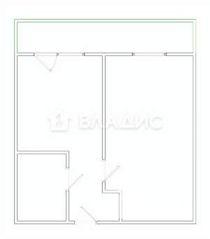 1-к квартира, вторичка, 34м2, 1/10 этаж