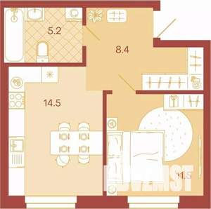 1-к квартира, вторичка, 39м2, 16/17 этаж