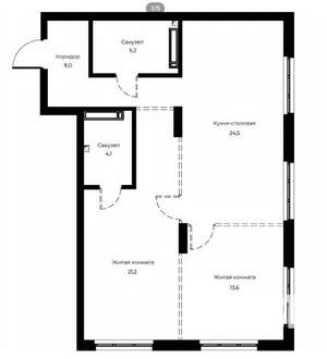2-к квартира, вторичка, 77м2, 11/23 этаж