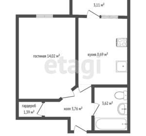 1-к квартира, вторичка, 34м2, 7/18 этаж