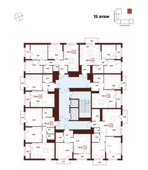 2-к квартира, вторичка, 68м2, 15/18 этаж