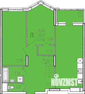 4-к квартира, сданный дом, 148м2, 17/18 этаж