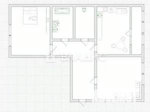 2-к квартира, вторичка, 66м2, 6/16 этаж